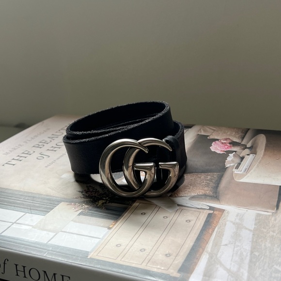 Gucci Leather belt with Double G buckle - Picture 1 of 7